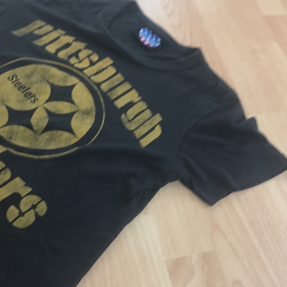 Junk Food Pittsburg Steelers Distressed Kids Tee Shirt Size Large - Picture 4 of 11